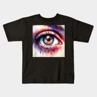 Psychedelic looking abstract illustration of an eye Kids T-Shirt